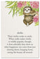 Cardthartic - Sloth with Hibiscus