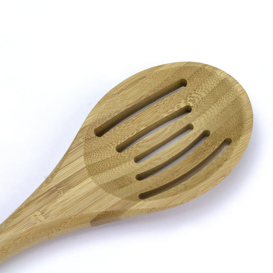 14" Lambootensil Bamboo Slotted Spoon