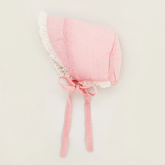 Bonnet - Pink Clip Dot (3-6m)
