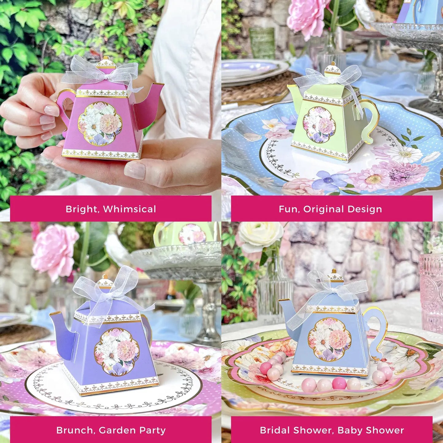 Tea Time Party Favor Box (SINGLE) - Purple