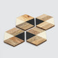 Mango Wood & Resin Coasters - Set Of 4