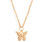 Large Butterfuly Thick Chain Necklace - Gold