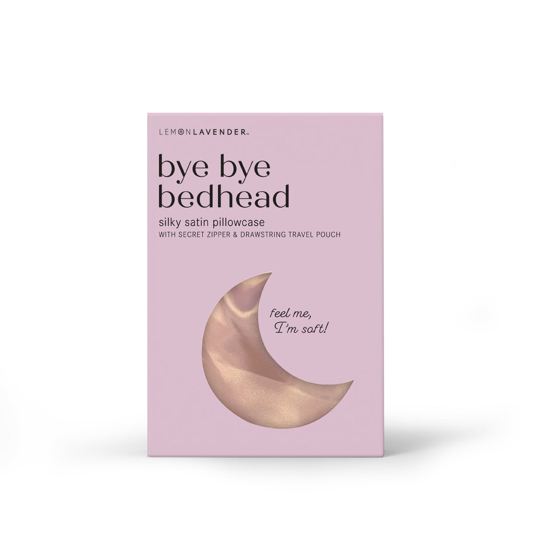 Bye Bye Bedhead Silky Satin Pillow - Rosewater