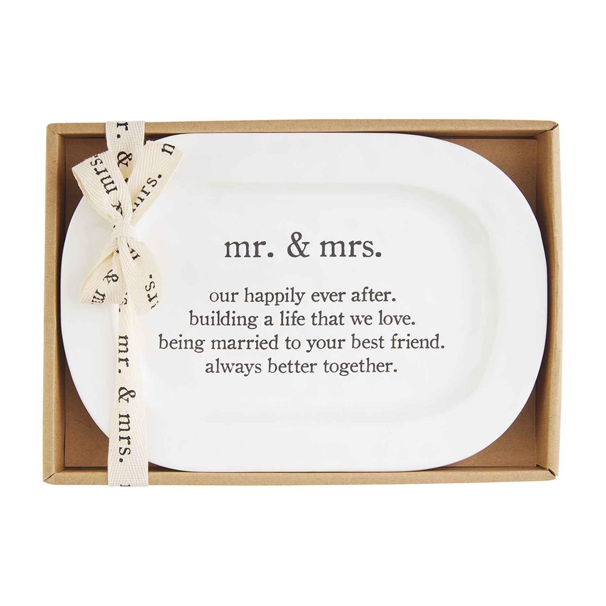 Sentiment Plate - Mr. & Mrs.