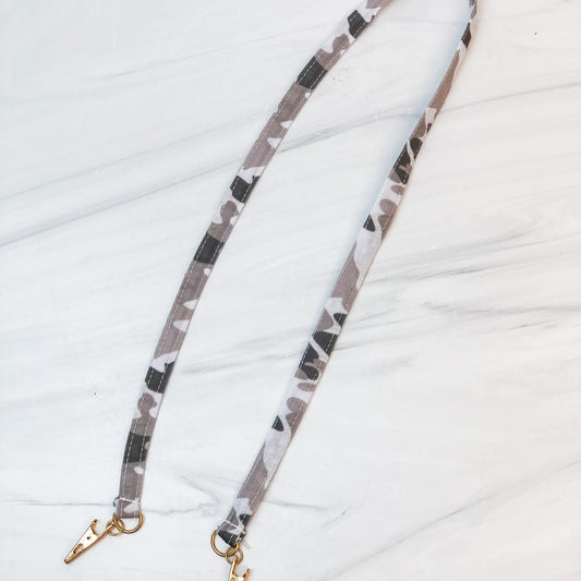 Face Mask Lanyard - Camo Grey