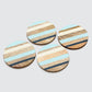 Mango Wood with MDF & Resin Coasters - Set Of 4