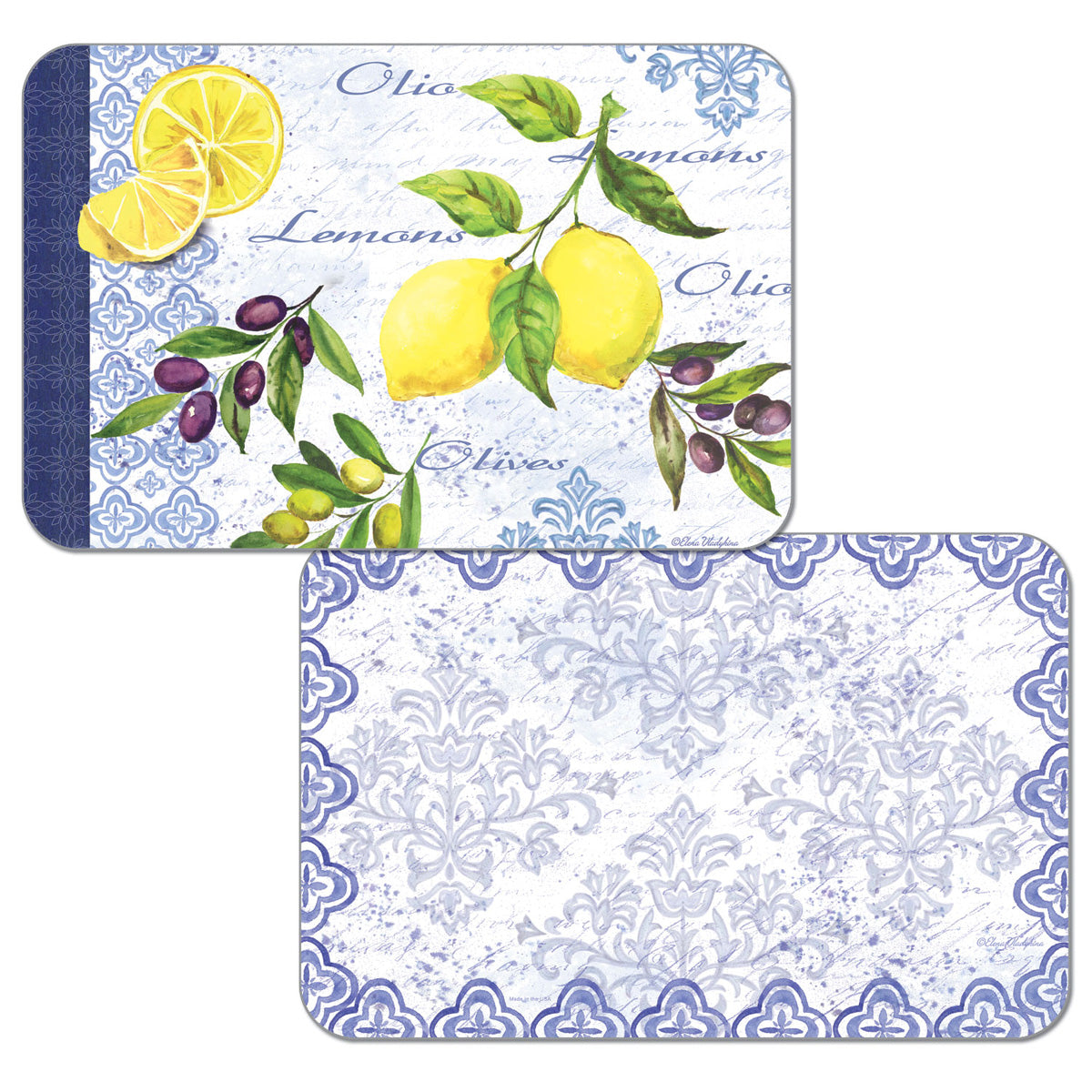Plastic Placemat – Lemons And Olives