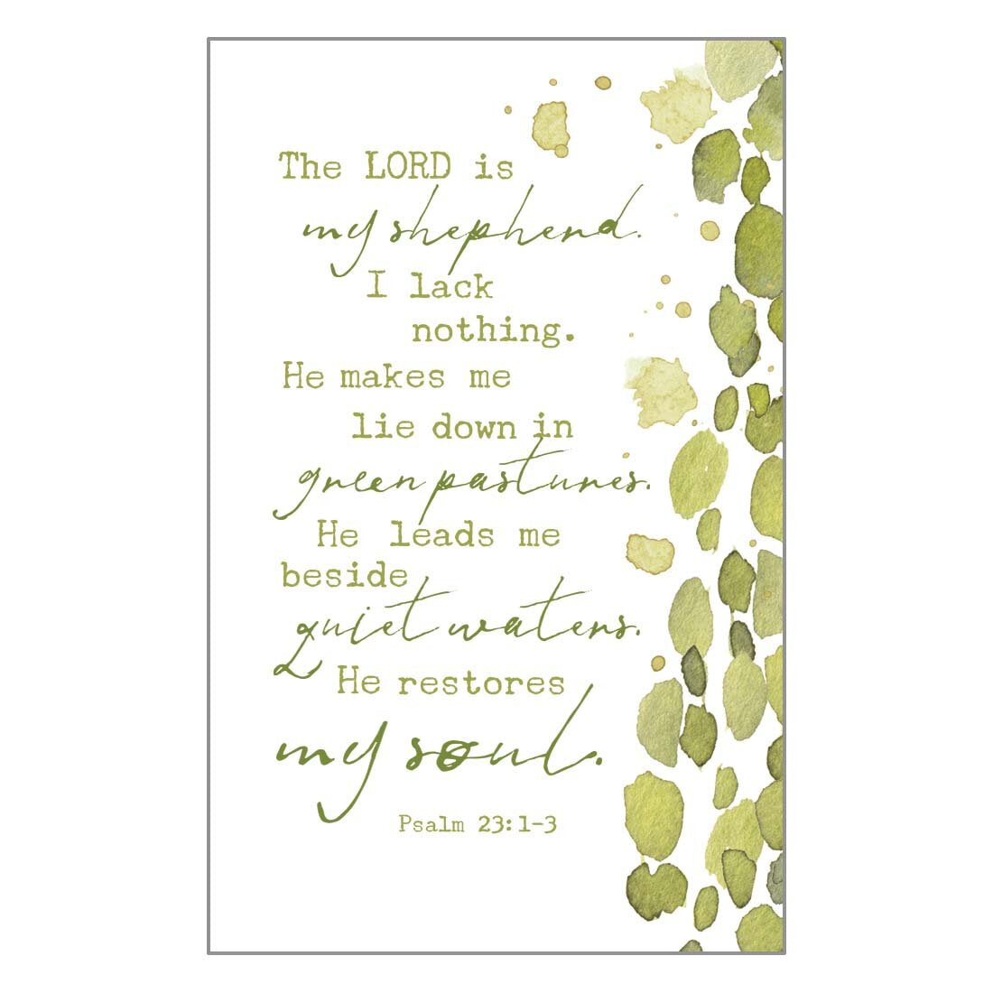 Prayer Card - The Lord is My Shepherd