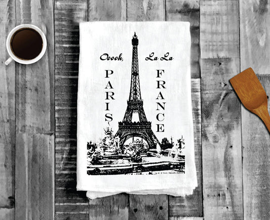 Cotton Tea Towel - Ooooh La La Paris France Eifel Tower