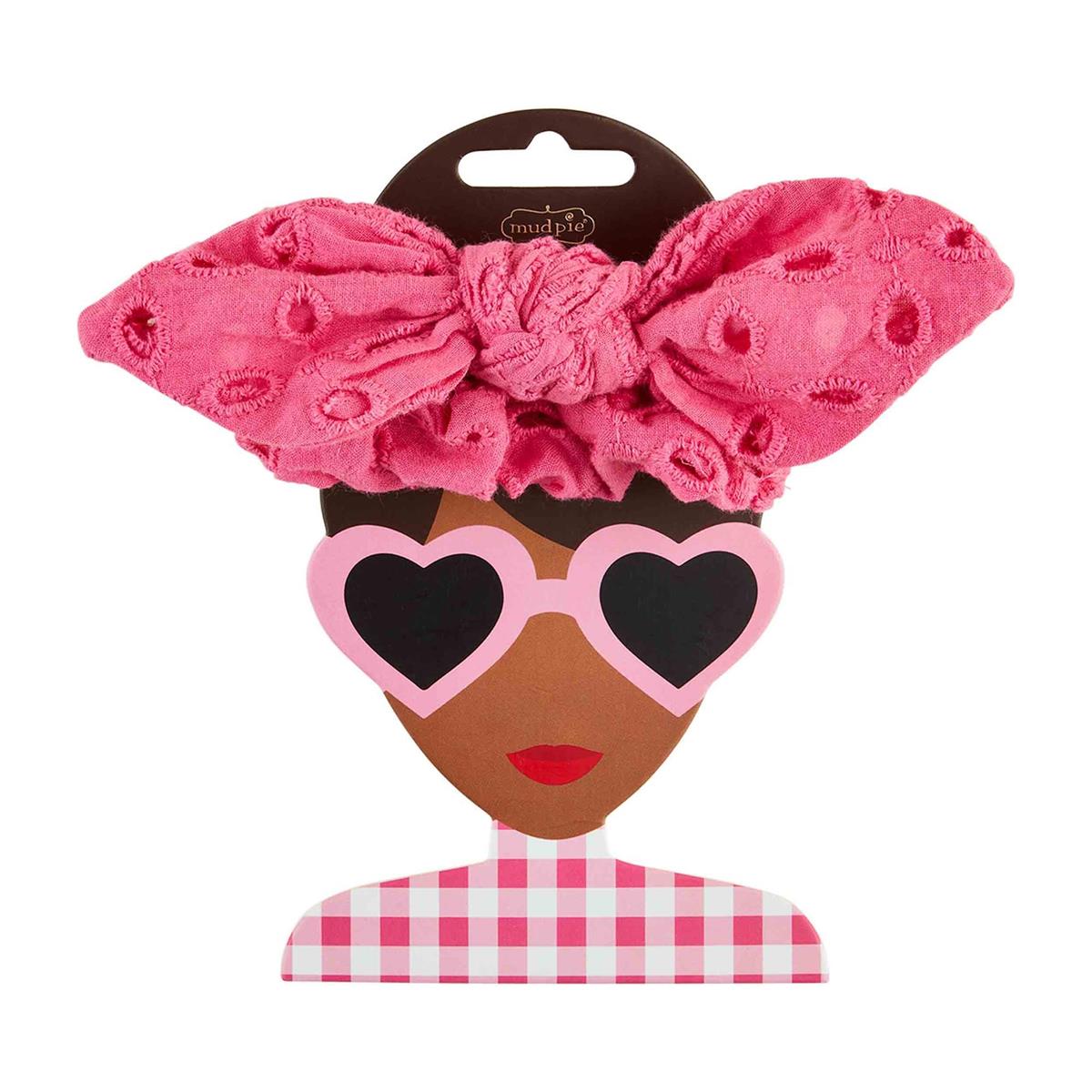 Eyelet Scrunchie Set - Pink