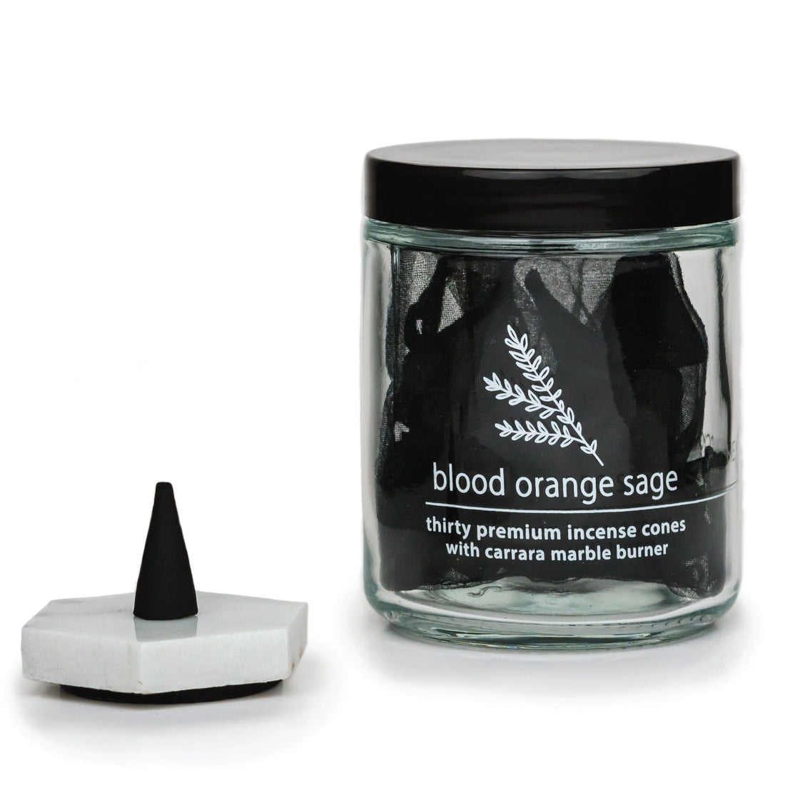 Incense Cones & Marble Burner - Blood Orange Sage