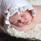 Bonnet - White Ribbon Corduroy (6-12m)