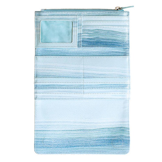 Trifold Wallet - White Gilded Flower