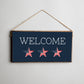Twine Hanging Sign - Welcome 3 Stars