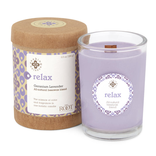Seeking Balance Candle - "Relax" Geranium Lavender