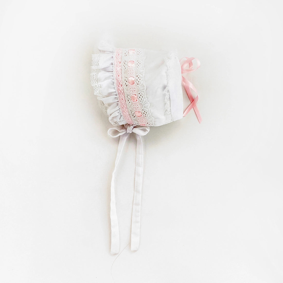 Bonnet - Pink Ribbon (3-6m)