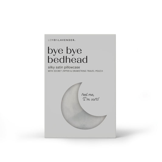 Bye Bye Bedhead Silky Satin Pillow - Lucent Cloud