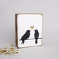 Decorative Wooden Block - Love Birds