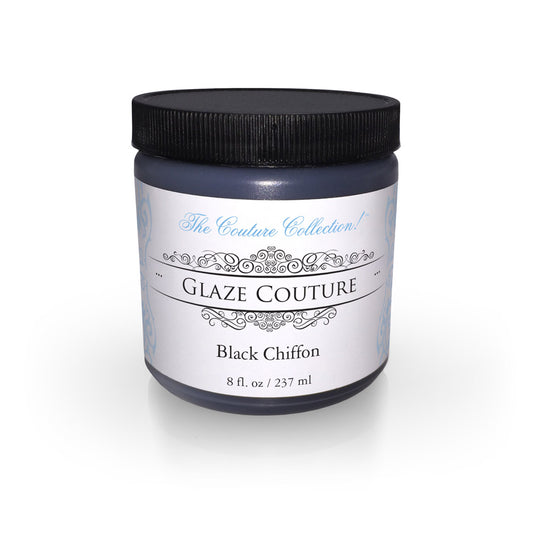 Metallic Glaze - Black Chiffon