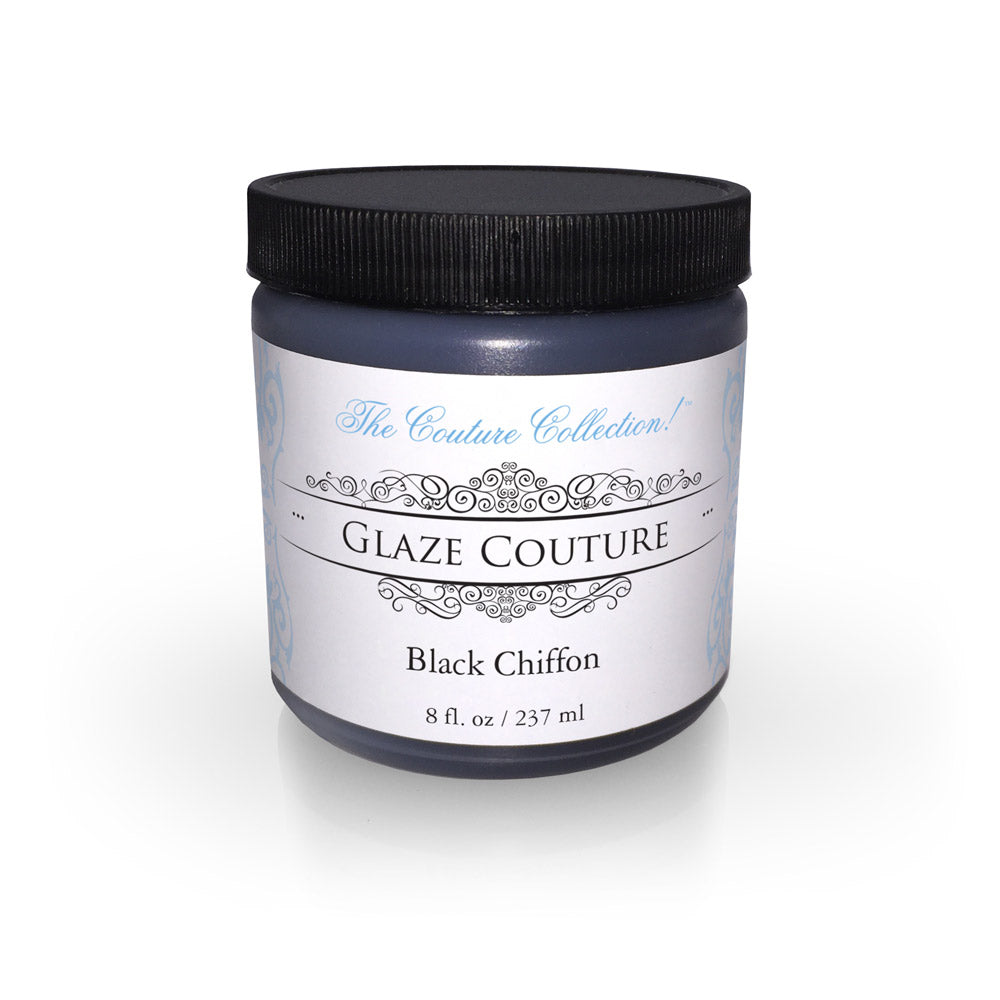 Metallic Glaze - Black Chiffon