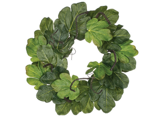 Artificial Fig Leaf Wreath