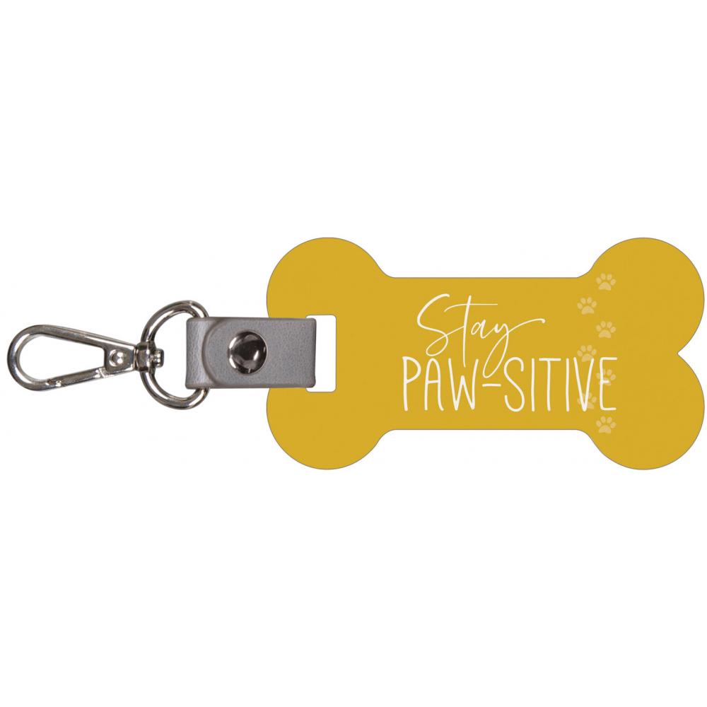 Dog Bone Key Chain - Stay Paw-sitive