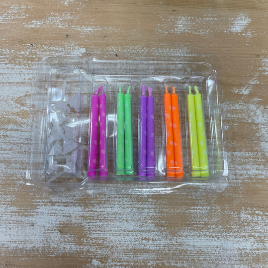 Colored Flame Bday Candles - Lets Eat Cake
