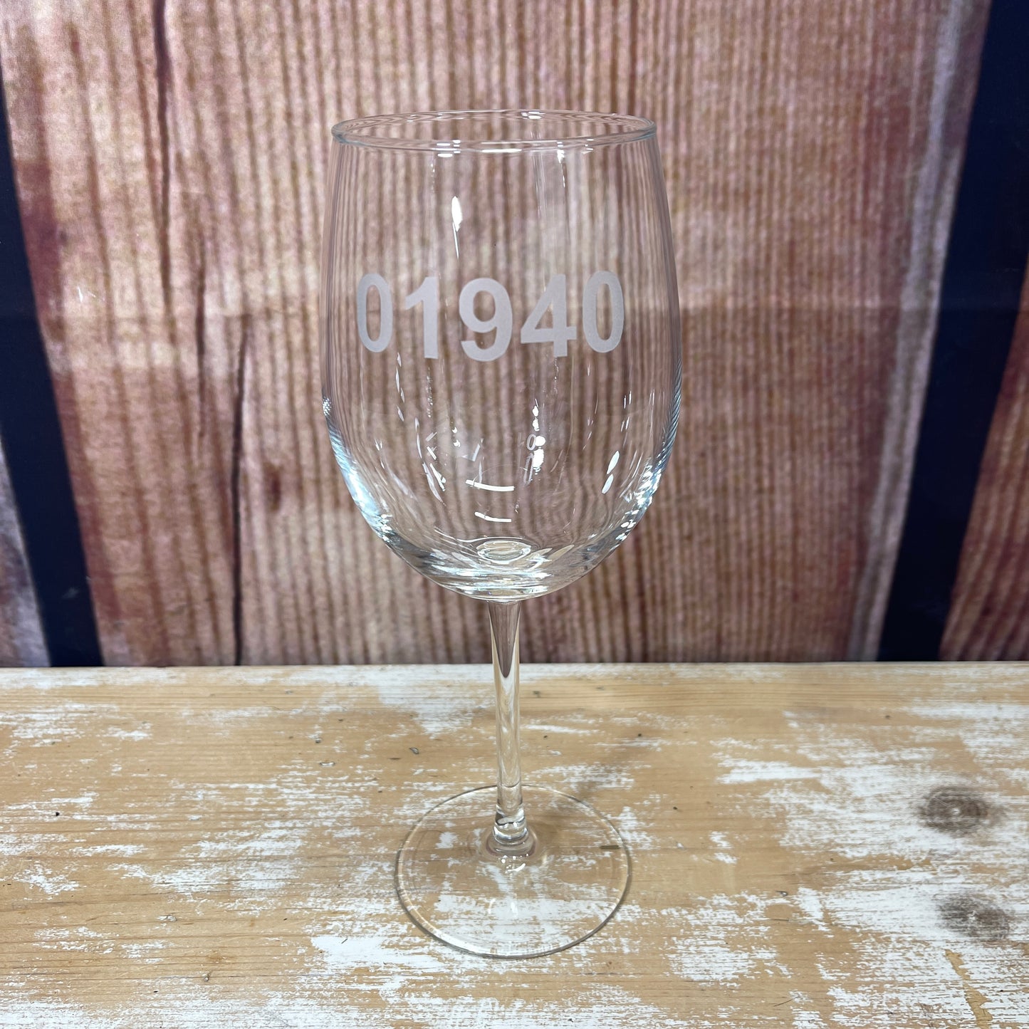 Zip Code Wine Glass - 01940