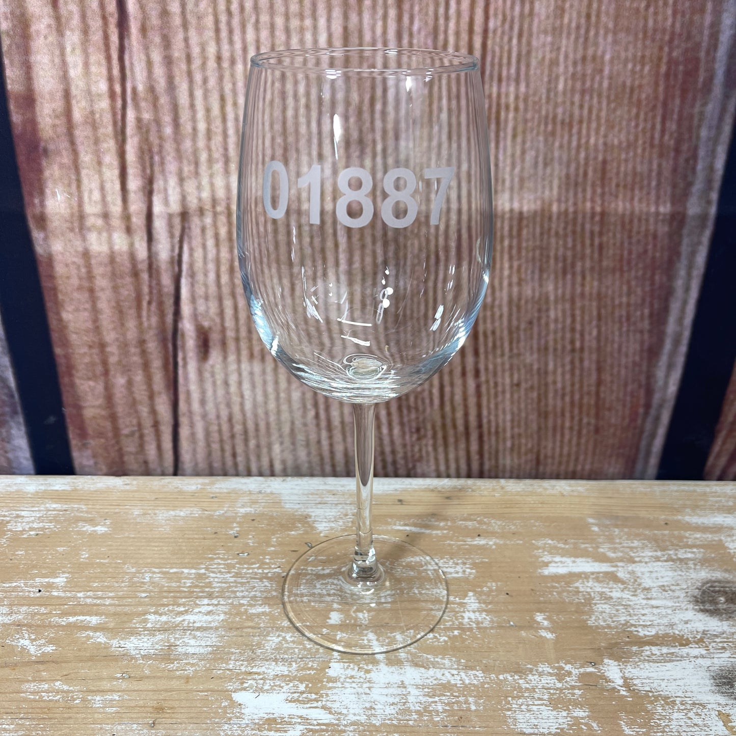 Zip Code Wine Glass - 01887