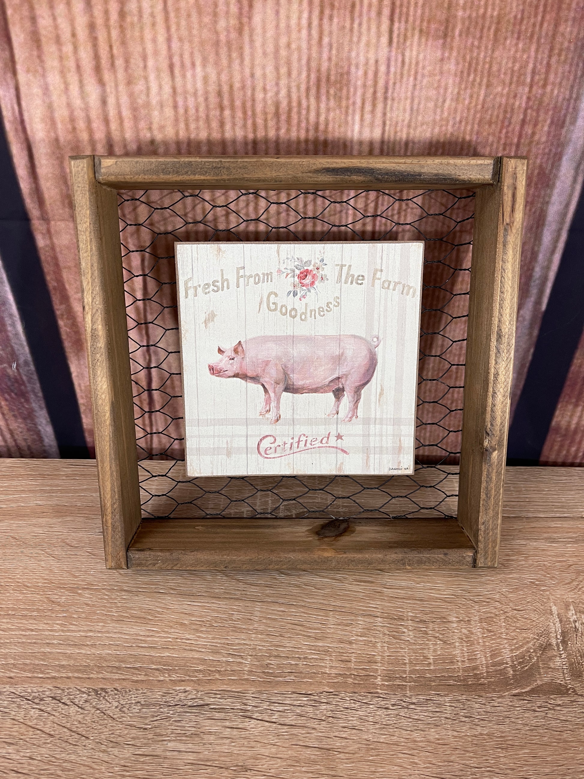 Antique Frame with Chicken Wire Overlay E — The Barn at Back Acres Farm