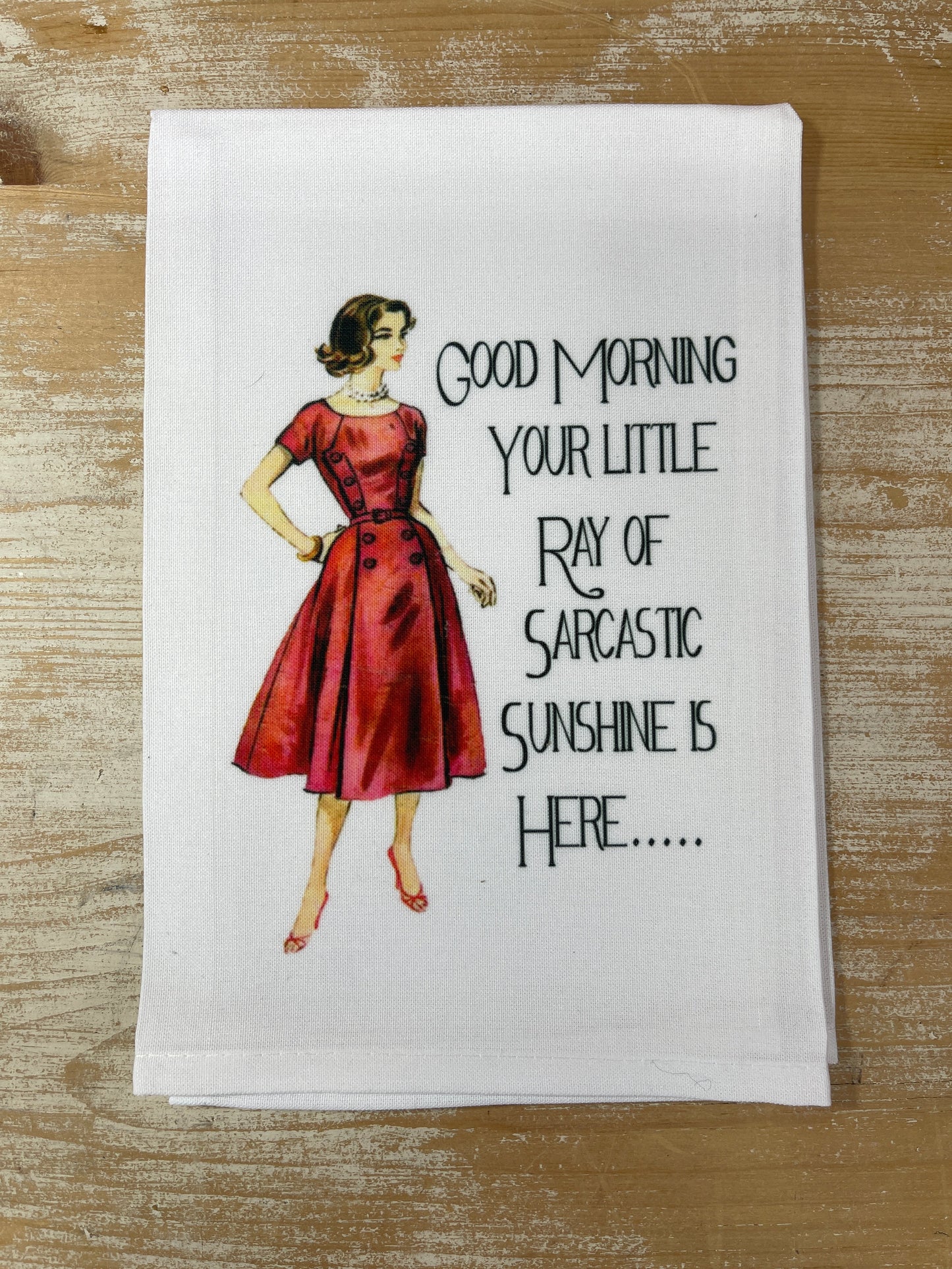 Funny Kitchen Towel, Decorative Hand Towel, Sarcastic Quote Dish