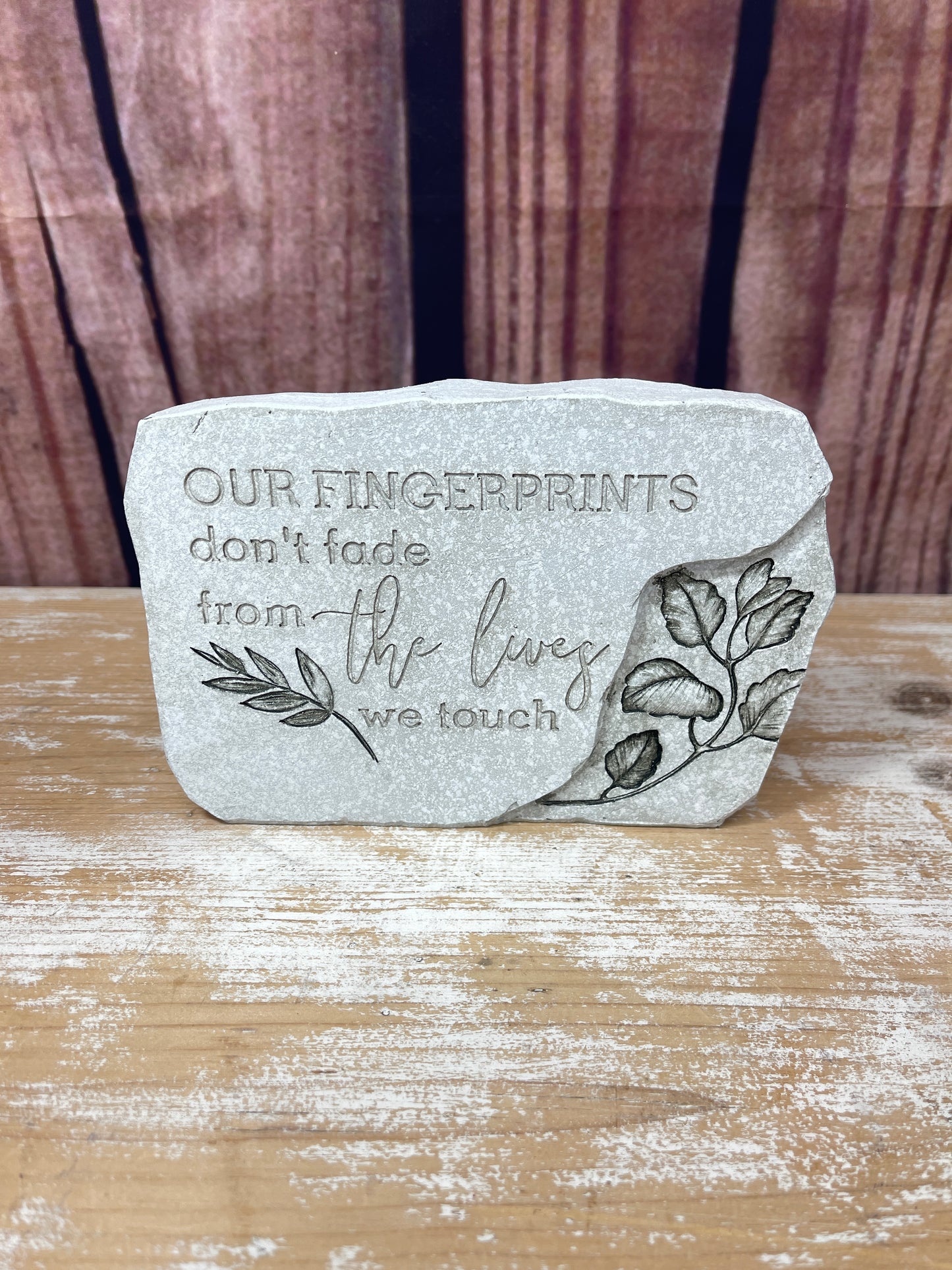 Up Right Garden Stone - Our Fingerprints