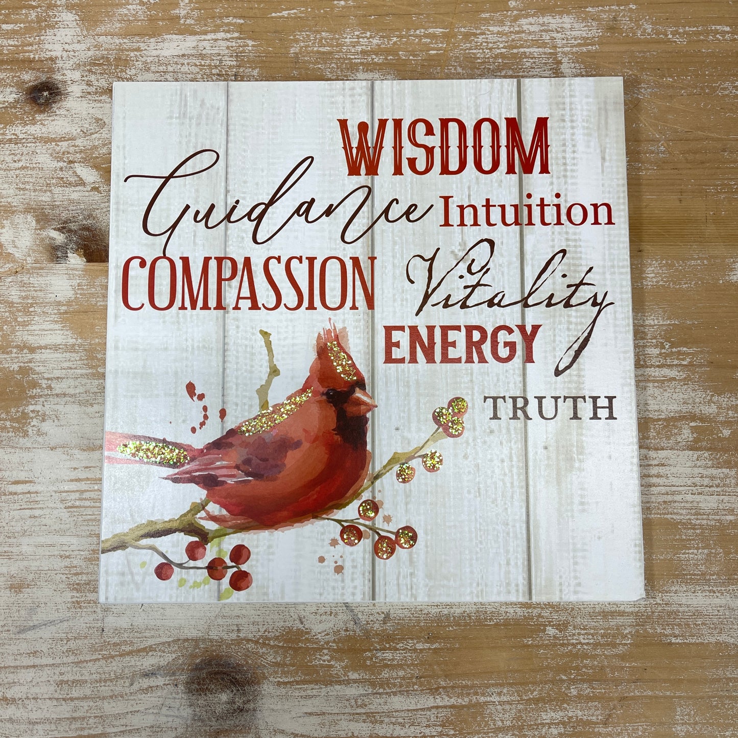 Square Bird Wall Plaque - Wisdom