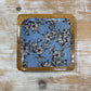 Mango Wood Enameled Tray 8in - Blue Fog