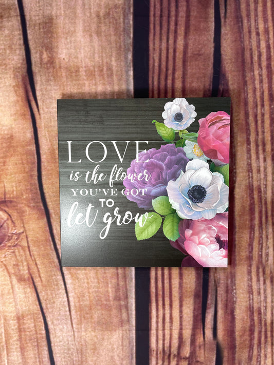 Floral Wall Sign - Love