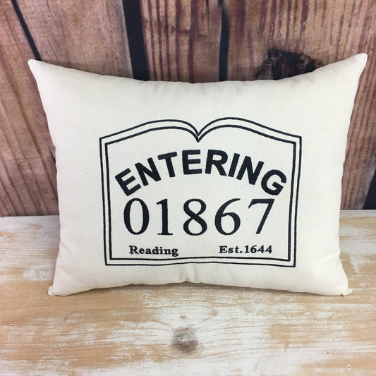 Zip Code Pillow - Entering 01867
