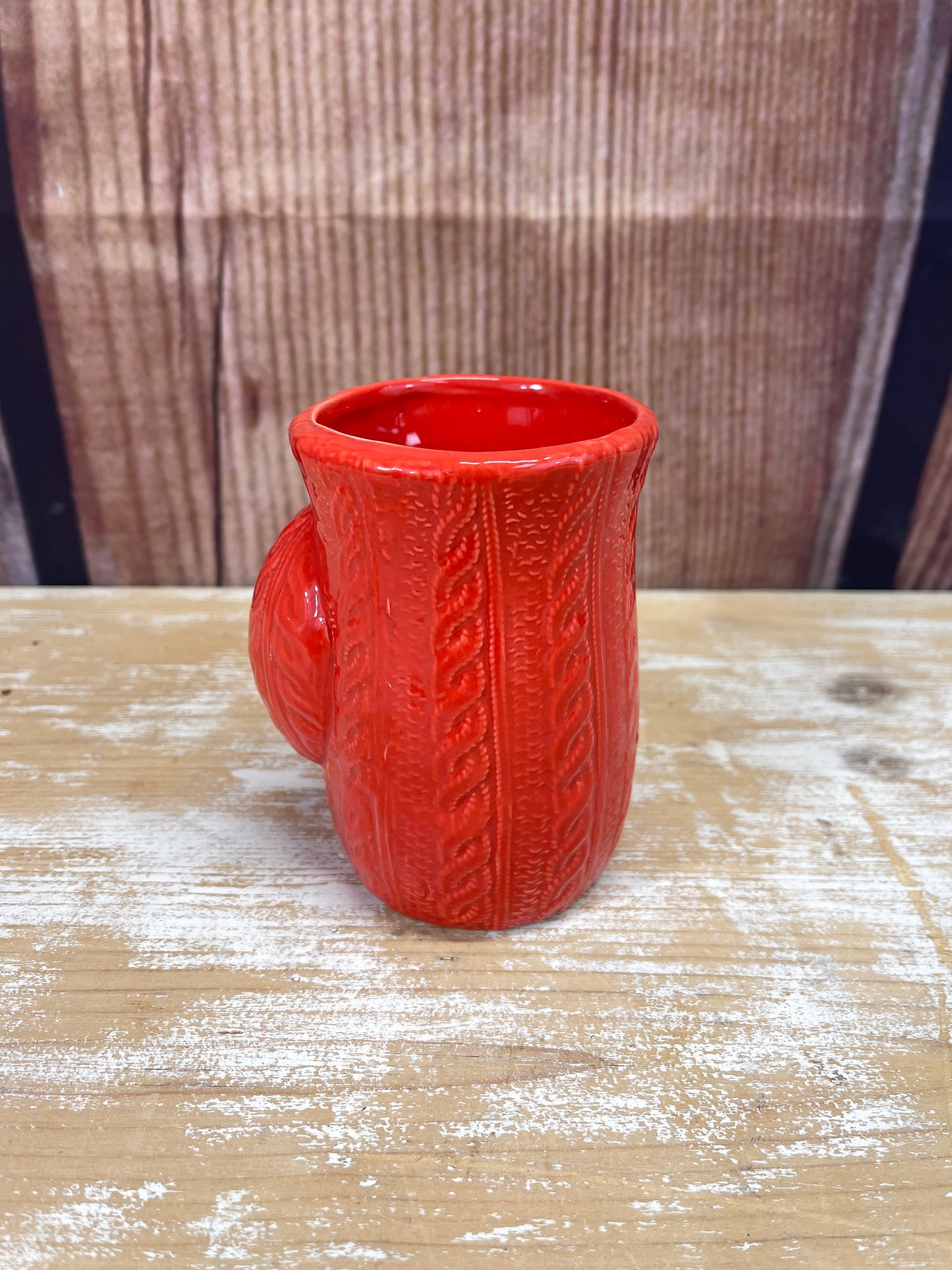 Ceramic Hand Warmer Mug - Red