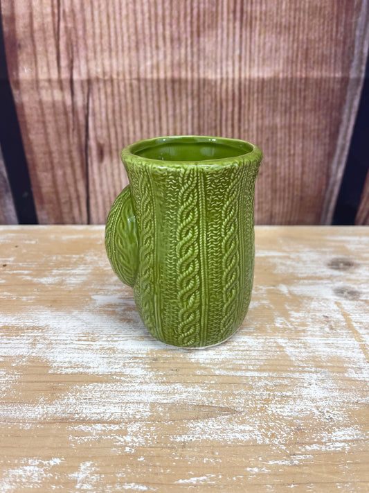 Ceramic Hand Warmer Mug - Green