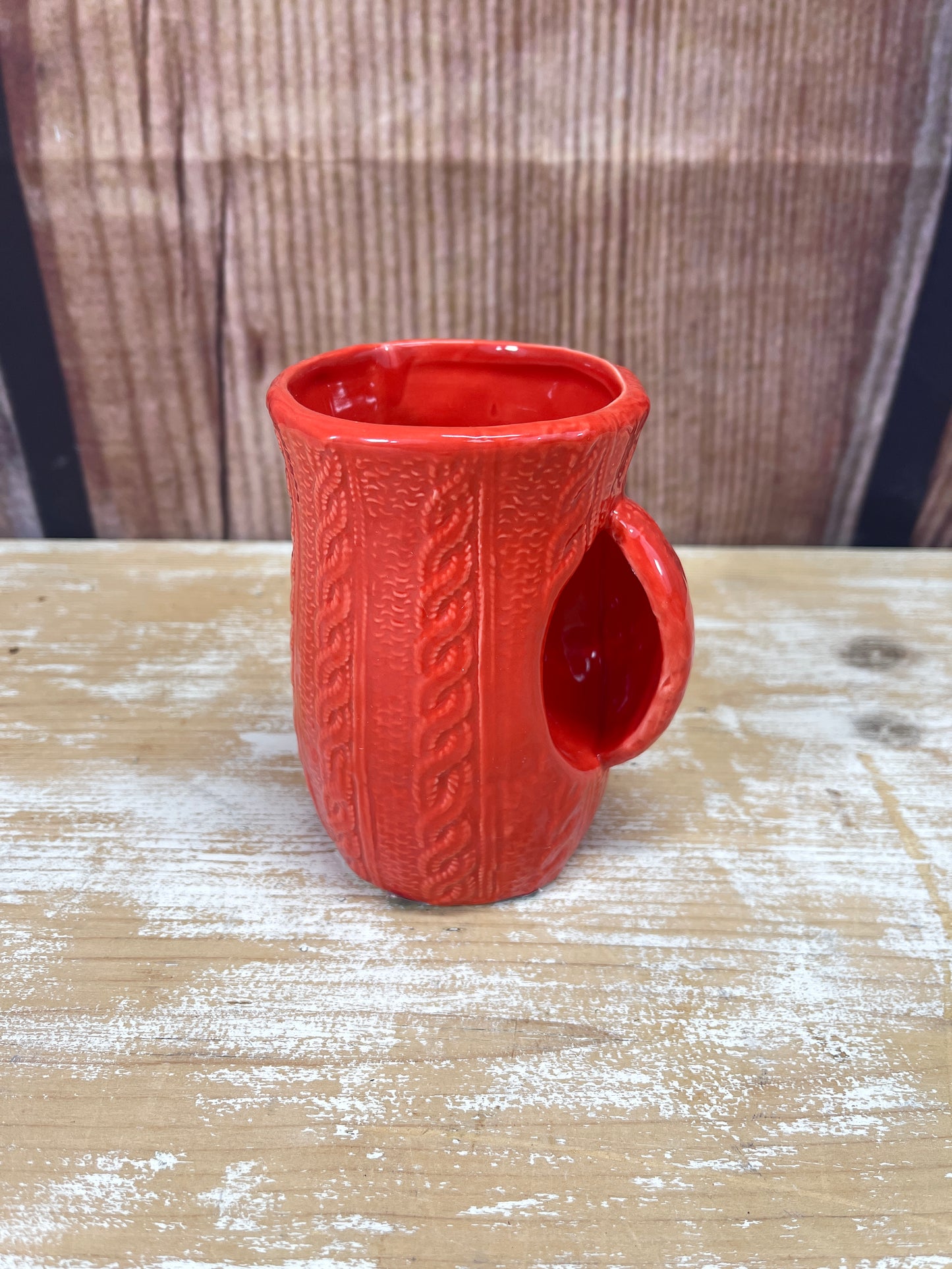 Ceramic Hand Warmer Mug - Red