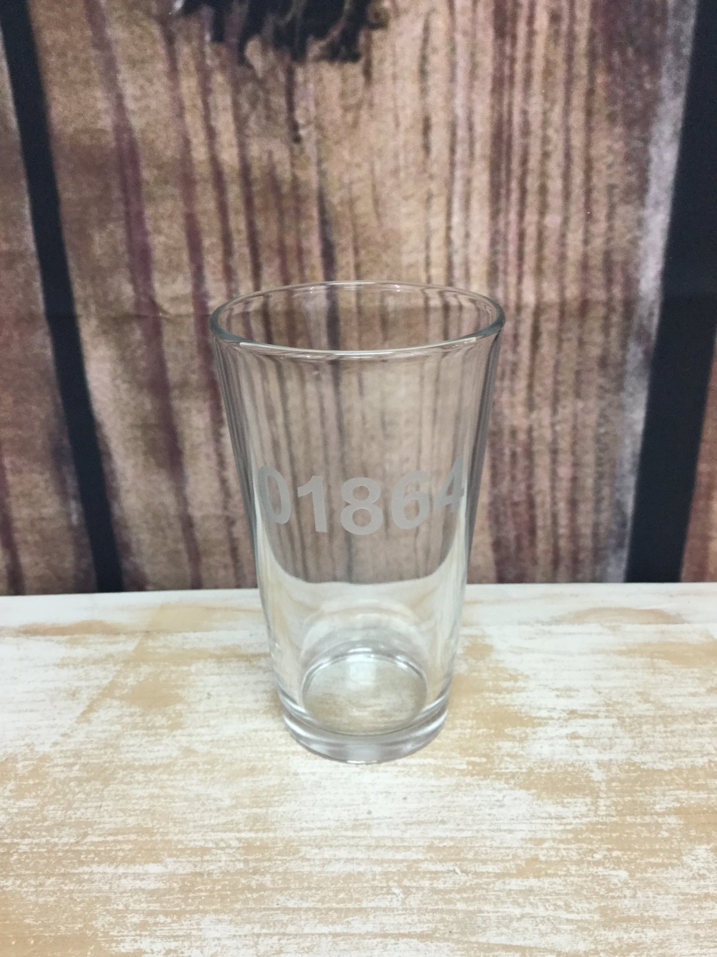 Zip Code Beverage Glass - 01864