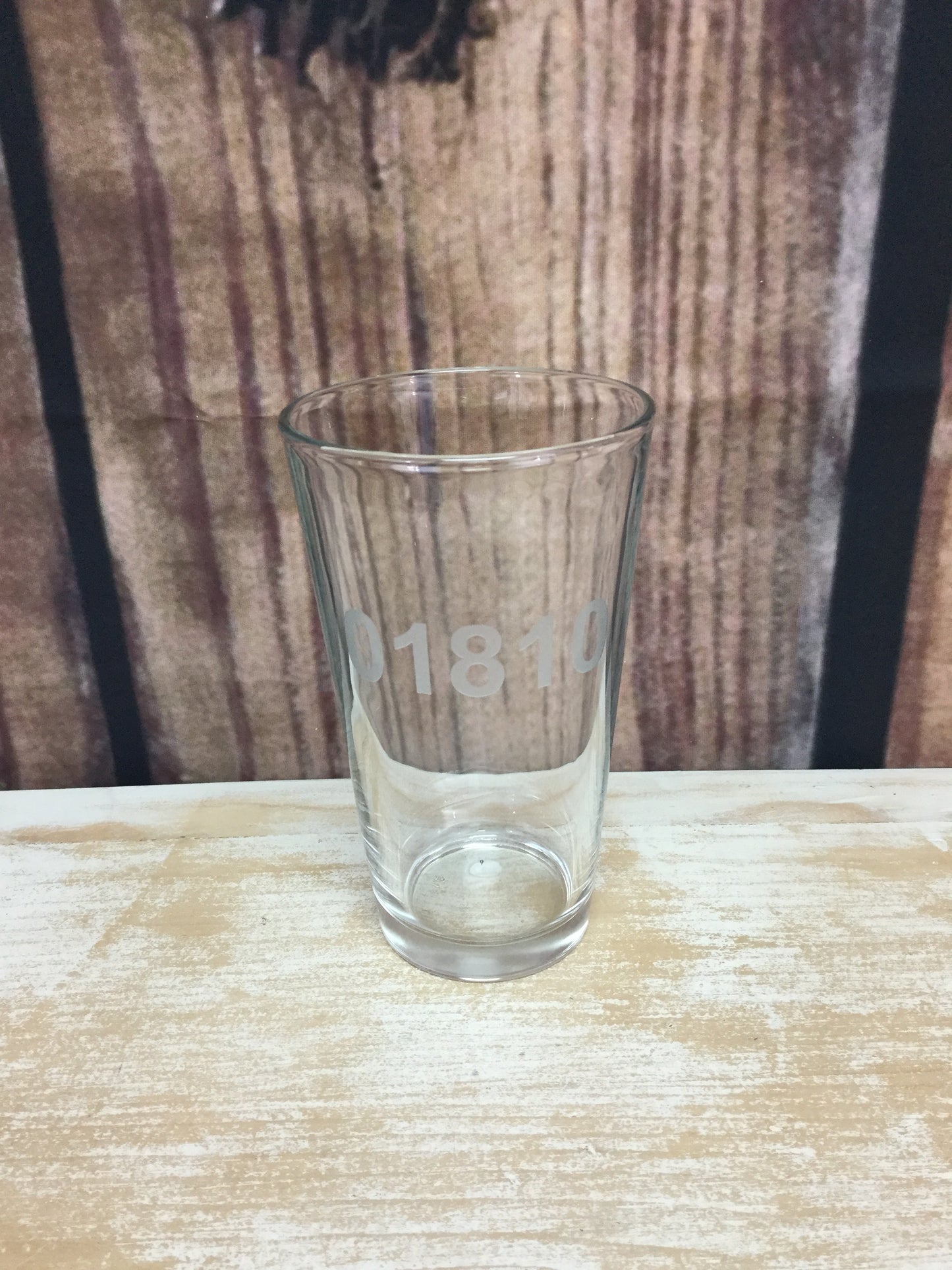Zip Code Beverage Glass - 01810