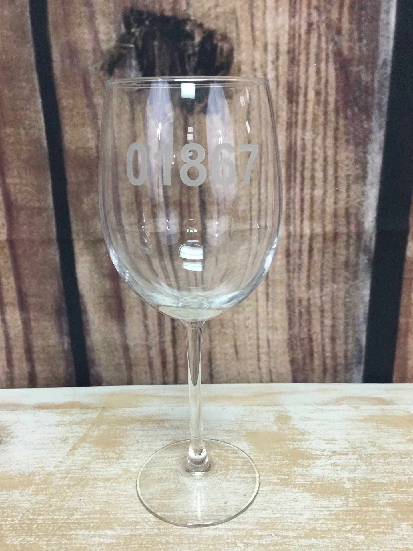 Zip Code Wine Glass - 01867