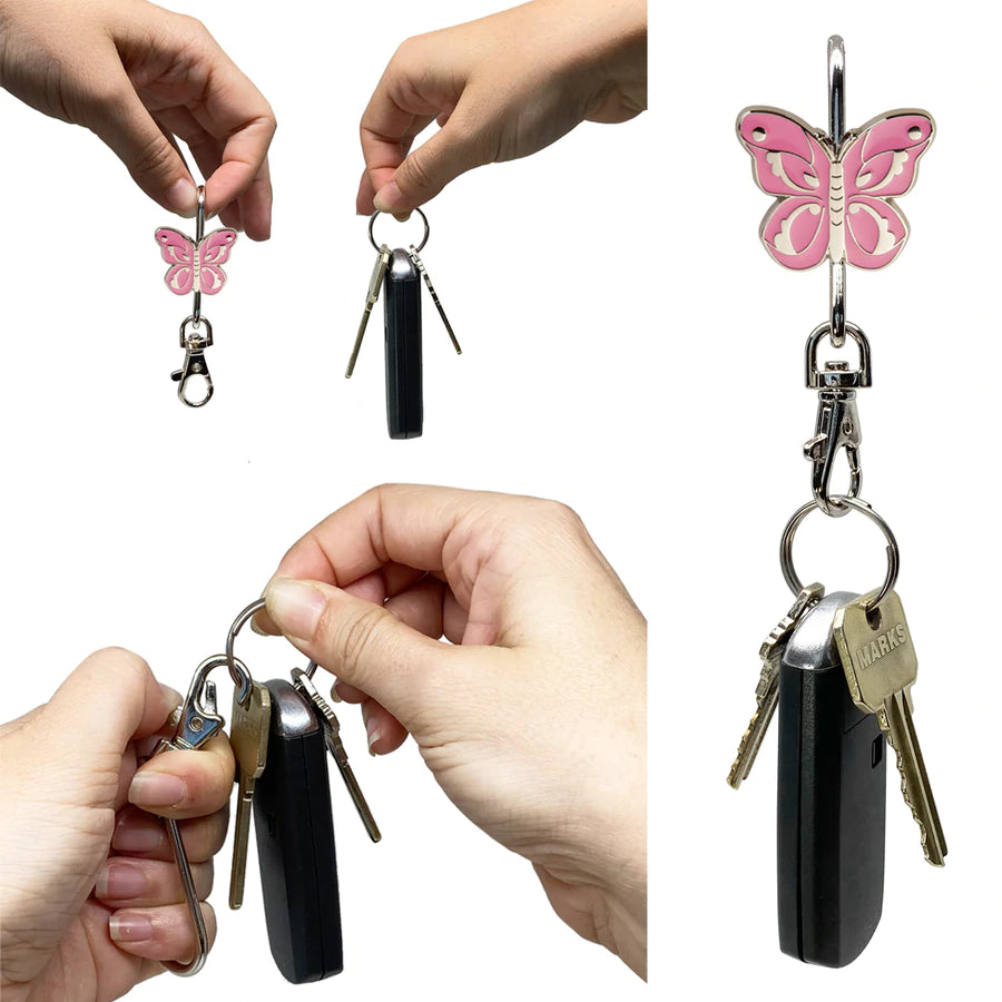 Finders Key Purse - Pink Butterfly