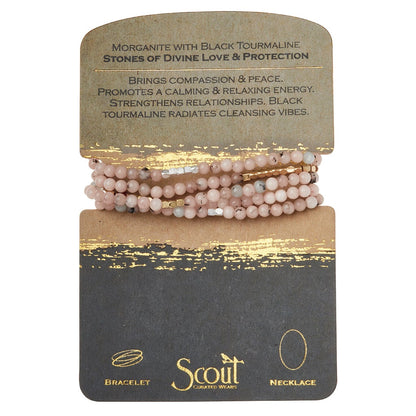 Scout Stone Wrap - Morganite/Black Tourmaline - Divine Love & Protection