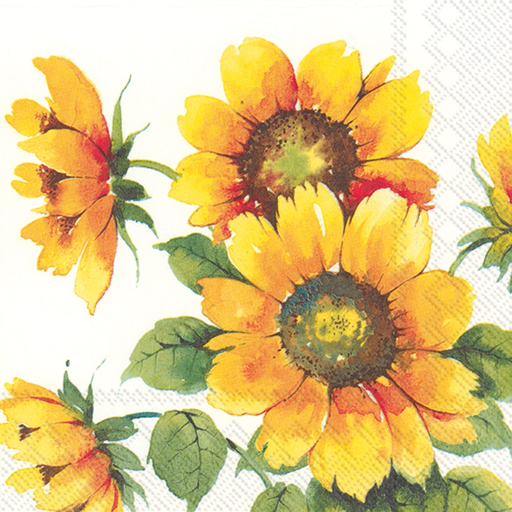 Paper Lunch Napkins - Colourful Sunflowers