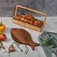 Mango Wood Fish Shaped Cutting Board With Rope