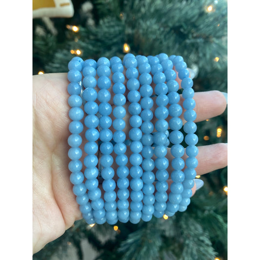Crystal Beaded Bracelet - Angelite