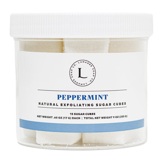 Natural Exfoliating Sugar Cubes - Peppermint