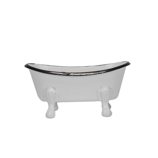 Soap Dish - White Mini Bathtub