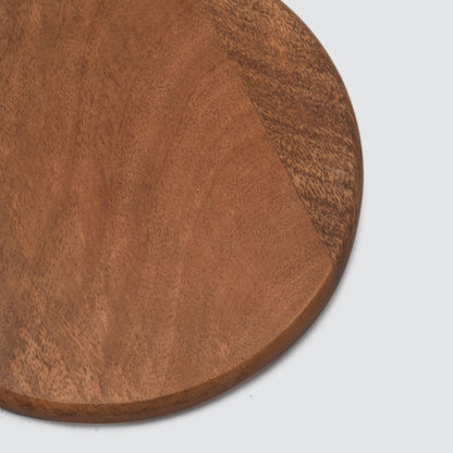 Round Shaped Mango Wood Cutting Board - Sky Gray